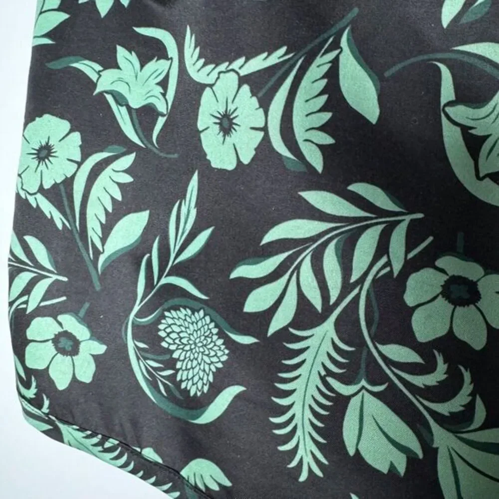 Ami Alexandre Mattiussi Swim Shorts Mens Medium Black Green Floral Print‎ Lined